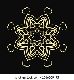 Mandala. Round Ornament Pattern. Vintage decorative elements. Hand drawn background. Islam, Arabic, Indian, ottoman motif