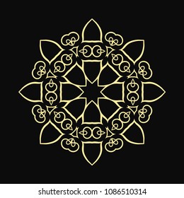 Mandala. Round Ornament Pattern. Vintage decorative elements. Hand drawn background. Islam, Arabic, Indian, ottoman motif