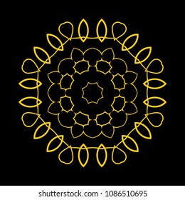 Mandala. Round Ornament Pattern. Vintage decorative elements. Hand drawn background. Islam, Arabic, Indian, ottoman motif