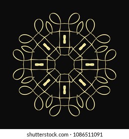Mandala. Round Ornament Pattern. Vintage decorative elements. Hand drawn background. Islam, Arabic, Indian, ottoman motif