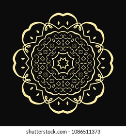 Mandala. Round Ornament Pattern. Vintage decorative elements. Hand drawn background. Islam, Arabic, Indian, ottoman motif