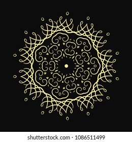 Mandala. Round Ornament Pattern. Vintage decorative elements. Hand drawn background. Islam, Arabic, Indian, ottoman motif