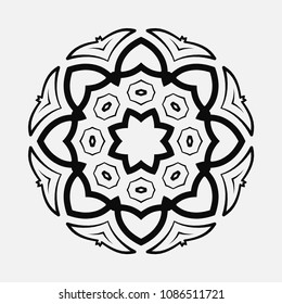 Mandala. Round Ornament Pattern. Vintage decorative elements. Hand drawn background. Islam, Arabic, Indian, ottoman motif