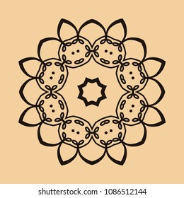 Mandala. Round Ornament Pattern. Vintage decorative elements. Hand drawn background. Islam, Arabic, Indian, ottoman motif