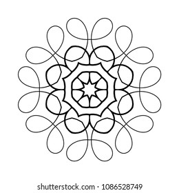 Mandala. Round Ornament Pattern. Vintage decorative elements. Hand drawn background. Islam, Arabic, Indian, ottoman motif