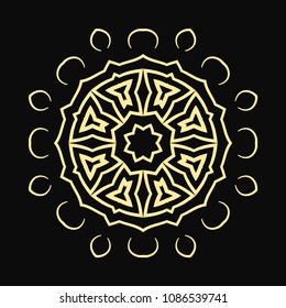 Mandala. Round Ornament Pattern. Vintage decorative elements. Hand drawn background. Islam, Arabic, Indian, ottoman motif