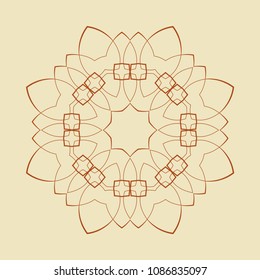 Mandala. Round Ornament Pattern. Vintage decorative elements. Hand drawn background. Islam, Arabic, Indian, ottoman motif