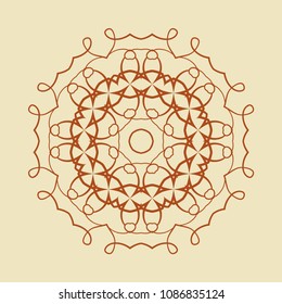 Mandala. Round Ornament Pattern. Vintage decorative elements. Hand drawn background. Islam, Arabic, Indian, ottoman motif