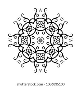 Mandala. Round Ornament Pattern. Vintage decorative elements. Hand drawn background. Islam, Arabic, Indian, ottoman motif