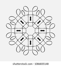 Mandala. Round Ornament Pattern. Vintage decorative elements. Hand drawn background. Islam, Arabic, Indian, ottoman motif