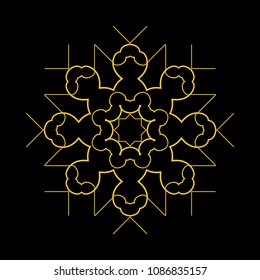 Mandala. Round Ornament Pattern. Vintage decorative elements. Hand drawn background. Islam, Arabic, Indian, ottoman motif