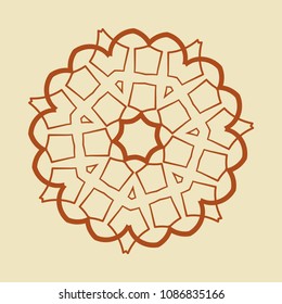 Mandala. Round Ornament Pattern. Vintage decorative elements. Hand drawn background. Islam, Arabic, Indian, ottoman motif