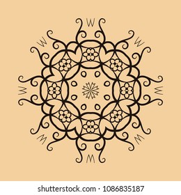 Mandala. Round Ornament Pattern. Vintage decorative elements. Hand drawn background. Islam, Arabic, Indian, ottoman motif