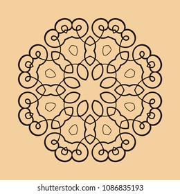 Mandala. Round Ornament Pattern. Vintage decorative elements. Hand drawn background. Islam, Arabic, Indian, ottoman motif