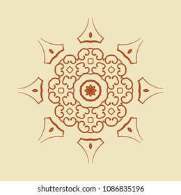 Mandala. Round Ornament Pattern. Vintage decorative elements. Hand drawn background. Islam, Arabic, Indian, ottoman motif