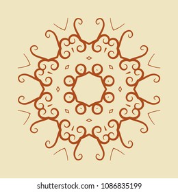 Mandala. Round Ornament Pattern. Vintage decorative elements. Hand drawn background. Islam, Arabic, Indian, ottoman motif