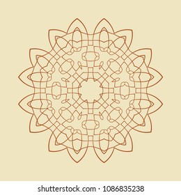 Mandala. Round Ornament Pattern. Vintage decorative elements. Hand drawn background. Islam, Arabic, Indian, ottoman motif