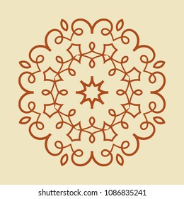 Mandala. Round Ornament Pattern. Vintage decorative elements. Hand drawn background. Islam, Arabic, Indian, ottoman motif