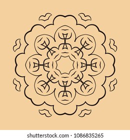 Mandala. Round Ornament Pattern. Vintage decorative elements. Hand drawn background. Islam, Arabic, Indian, ottoman motif