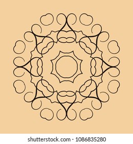 Mandala. Round Ornament Pattern. Vintage decorative elements. Hand drawn background. Islam, Arabic, Indian, ottoman motif