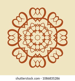 Mandala. Round Ornament Pattern. Vintage decorative elements. Hand drawn background. Islam, Arabic, Indian, ottoman motif