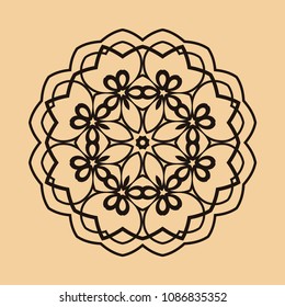 Mandala. Round Ornament Pattern. Vintage decorative elements. Hand drawn background. Islam, Arabic, Indian, ottoman motif