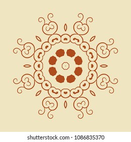 Mandala. Round Ornament Pattern. Vintage decorative elements. Hand drawn background. Islam, Arabic, Indian, ottoman motif