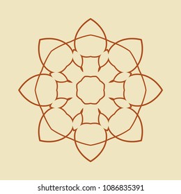 Mandala. Round Ornament Pattern. Vintage decorative elements. Hand drawn background. Islam, Arabic, Indian, ottoman motif