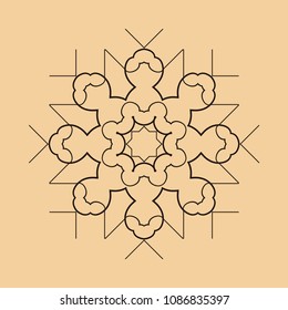 Mandala. Round Ornament Pattern. Vintage decorative elements. Hand drawn background. Islam, Arabic, Indian, ottoman motif