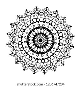 Mandala. Round Ornament Pattern. Vintage decorative elements. Hand drawn background. Islam, Arabic, Indian, ottoman motifs.