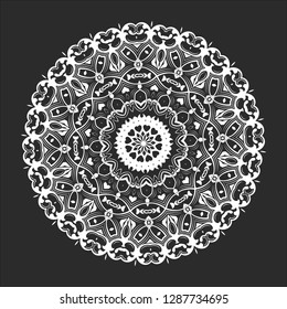 Mandala. Round Ornament Pattern. Vintage decorative elements. Hand drawn background. Islam, Arabic, Indian, ottoman motifs.