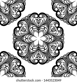 Mandala. Round Ornament Pattern. Vintage decorative elements. Hand drawn background. Islam, Arabic, Indian, ottoman motifs.