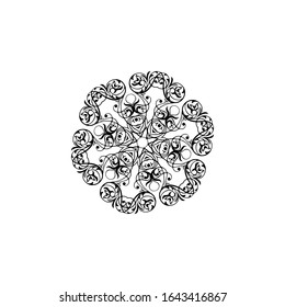 Mandala. Round Ornament Pattern. Vintage decorative elements. Hand drawn background. Islam, Arabic, Indian, ottoman motifs.