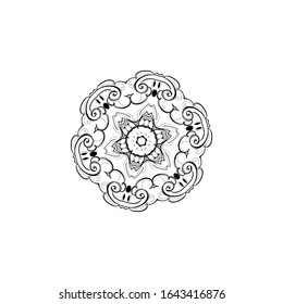 Mandala. Round Ornament Pattern. Vintage decorative elements. Hand drawn background. Islam, Arabic, Indian, ottoman motifs.