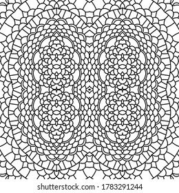 Mandala. Round Ornament Pattern. Vintage black and white decorative elements. Hand drawn background. Islam, Arabic, Indian, ottoman motifs.