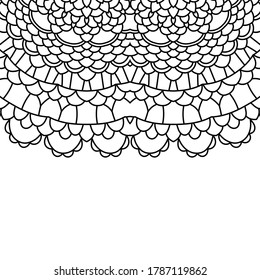 Mandala. Round Ornament Pattern. Vintage black and white decorative elements. Hand drawn background. Islam, Arabic, Indian, ottoman motifs.