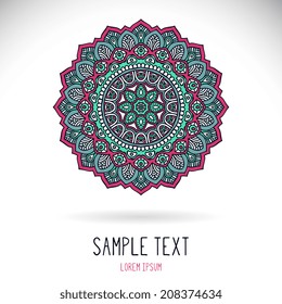 Mandala. Round Ornament Pattern. Vintage decorative elements. Hand drawn background. Islam, Arabic, Indian, ottoman motifs.