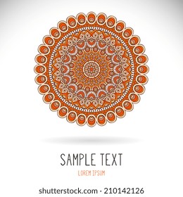 Mandala. Round Ornament Pattern. Vintage decorative elements. Hand drawn background. Islam, Arabic, Indian, ottoman motifs.