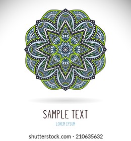 Mandala. Round Ornament Pattern. Vintage decorative elements. Hand drawn background. Islam, Arabic, Indian, ottoman motifs.