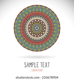 Mandala. Round Ornament Pattern. Vintage decorative elements. Hand drawn background. Islam, Arabic, Indian, ottoman motifs.