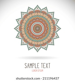 Mandala. Round Ornament Pattern. Vintage decorative elements. Hand drawn background. Islam, Arabic, Indian, ottoman motifs.