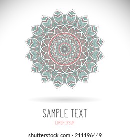 Mandala. Round Ornament Pattern. Vintage decorative elements. Hand drawn background. Islam, Arabic, Indian, ottoman motifs.