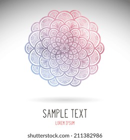 Mandala. Round Ornament Pattern. Vintage decorative elements. Hand drawn background. Islam, Arabic, Indian, ottoman motifs.