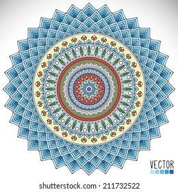 Mandala. Round Ornament Pattern. Vintage decorative elements. Hand drawn background. Islam, Arabic, Indian, ottoman motifs.