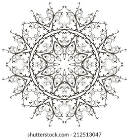 Mandala. Round Ornament Pattern. Vintage decorative elements. Hand drawn background. Islam, Arabic, Indian, ottoman motifs.