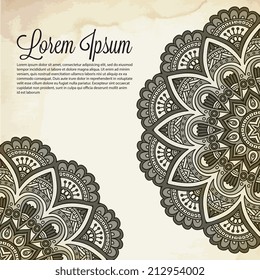 Mandala. Round Ornament Pattern. Vintage decorative elements. Hand drawn background. Islam, Arabic, Indian, ottoman motifs.