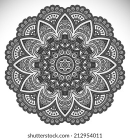 Mandala. Round Ornament Pattern. Vintage decorative elements. Hand drawn background. Islam, Arabic, Indian, ottoman motifs.