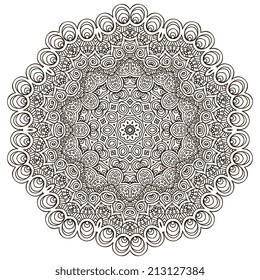 Mandala. Round Ornament Pattern. Vintage decorative elements. Hand drawn background. Islam, Arabic, Indian, ottoman motifs.