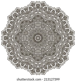Mandala. Round Ornament Pattern. Vintage decorative elements. Hand drawn background. Islam, Arabic, Indian, ottoman motifs.