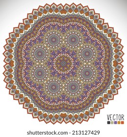 Mandala. Round Ornament Pattern. Vintage decorative elements. Hand drawn background. Islam, Arabic, Indian, ottoman motifs.